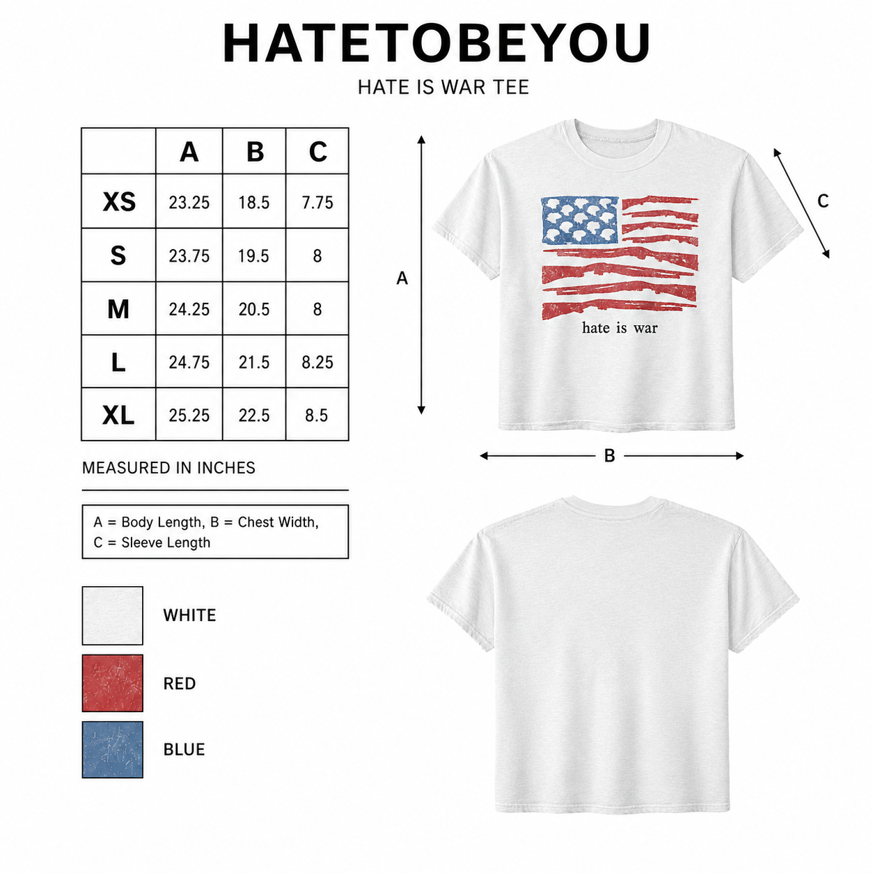 Hate is War Tee