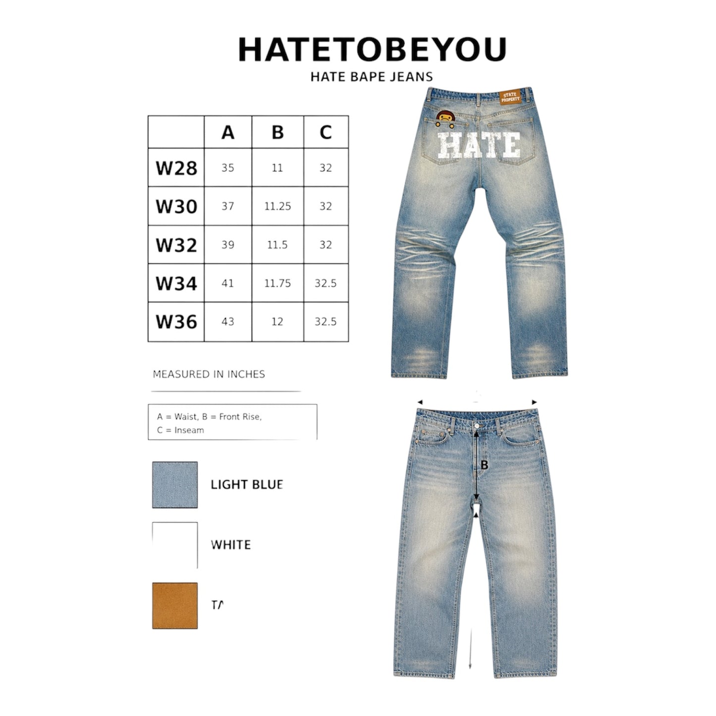 HATE Bape Jeans