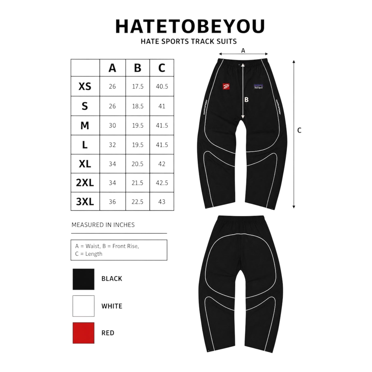 Hate Sports Track Pants